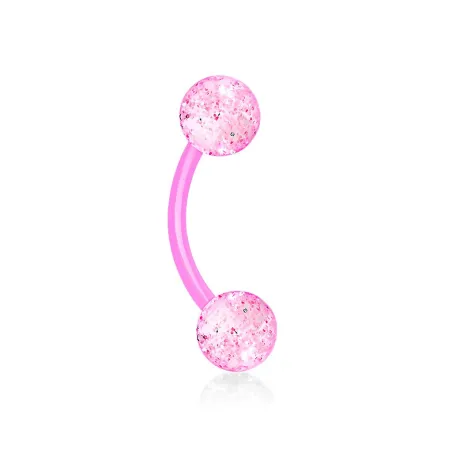 Piercing arcade bioflex glitter rose