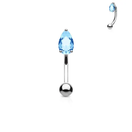 Piercing arcade zircon larme turquoise