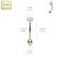 Piercing arcade Or jaune 14 carats coeur