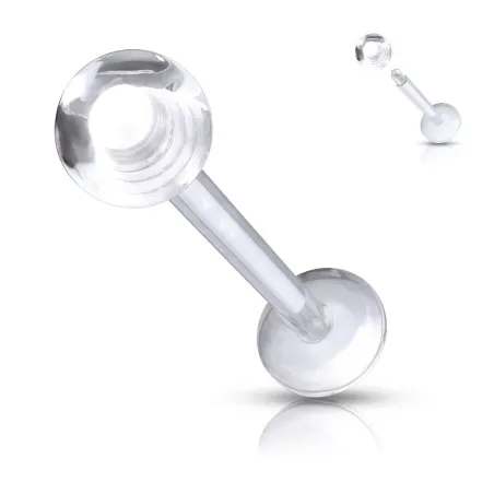 Piercing labret bioflex boule transparente