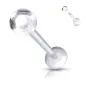 Piercing oreille labret bioflex boule transparente