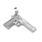 Pendentif en acier inoxydable pistolet argenté