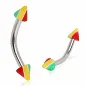 Piercing arcade pointes acrylique rasta