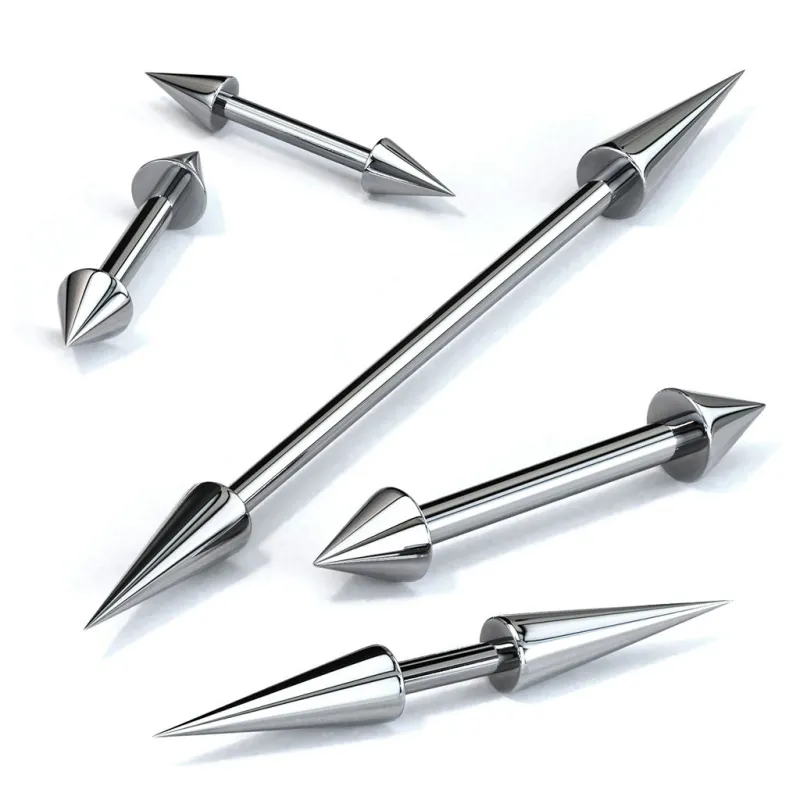 Piercing oreille teton Barbell Spikes