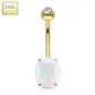 Piercing nombril Or jaune 14 Carats Pierre Opale