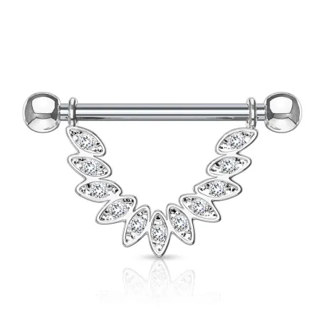 Piercing téton pendentif plumes