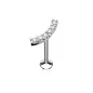 Piercing oreille labret lèvre courbé strass