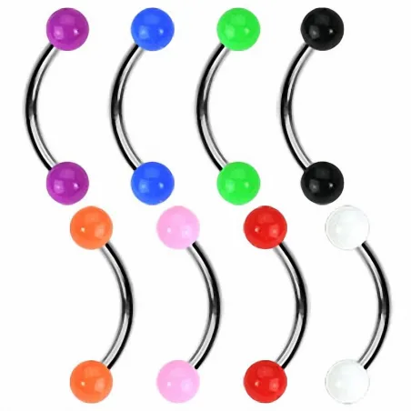 Piercing Arcade Titane G23 Boules Acrylique UV