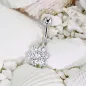 Piercing nombril Or  Blanc 14 Carats Fleur