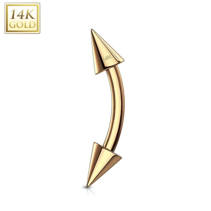 Piercing arcade Or 14K avec Pointes