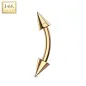 Piercing arcade Or 14K avec Pointes