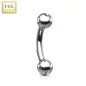 Piercing arcade Or Blanc 14K Gemmes