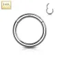 Piercing oreille teton anneau segment clips en or blanc 14 carats