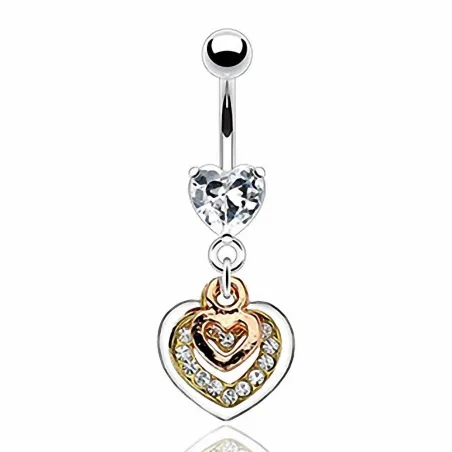 Piercing nombril triple ton coeur