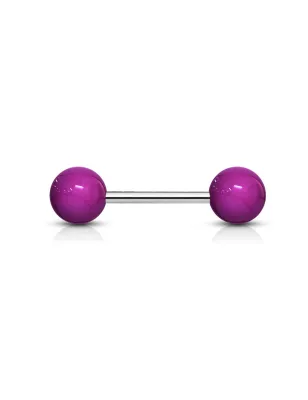 Piercing langue boules Acrylique UV Solide