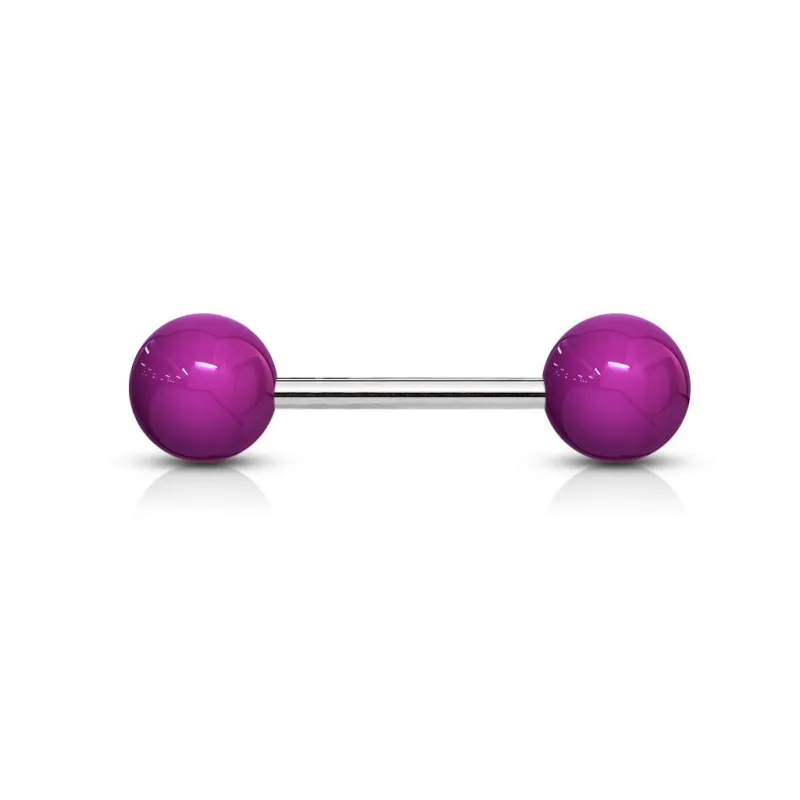 Piercing langue boules Acrylique UV Solide