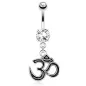 Piercing nombril pendentif symbole Om