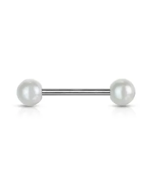 Piercing langue avec Boules Perle Acrylique - Bijou Piercing Langue