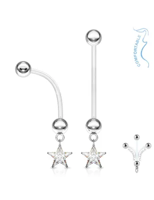 Piercing nombril de grossesse Etoile