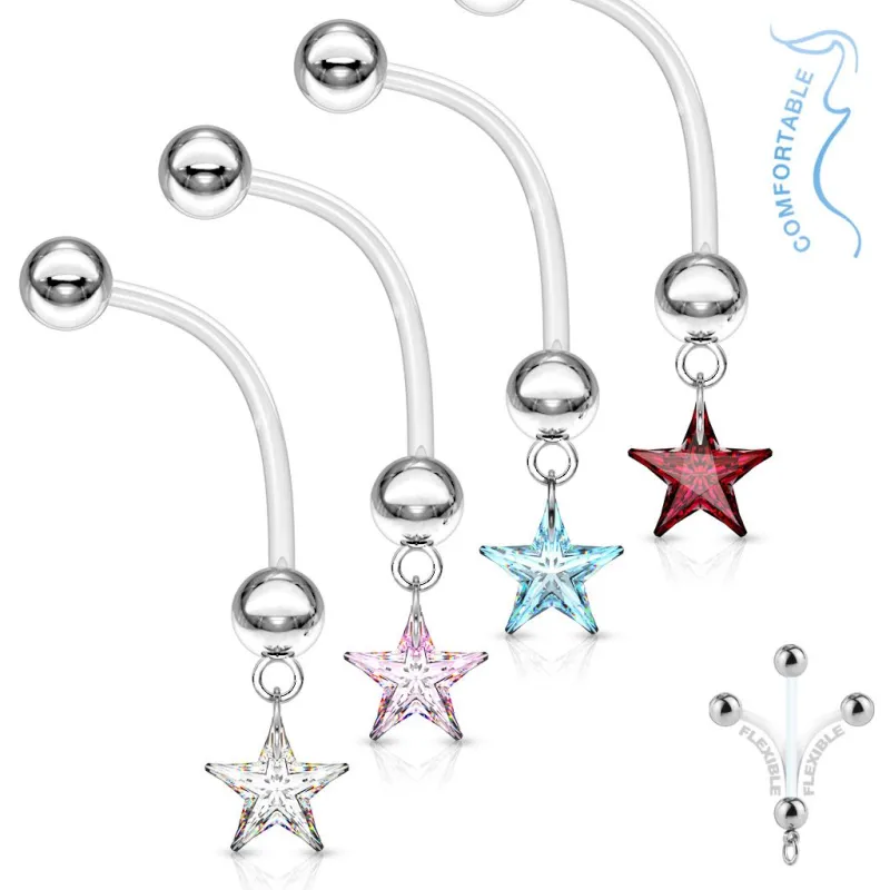 Piercing nombril de grossesse Etoile