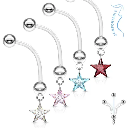 Piercing nombril de grossesse Etoile