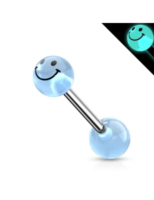 Piercing langue boule Smiley