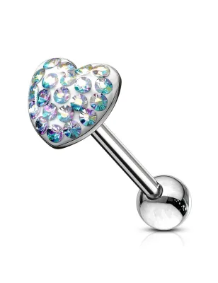 Piercing langue Dome Coeur