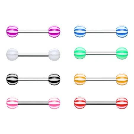 Lot de 8 piercing langue candy