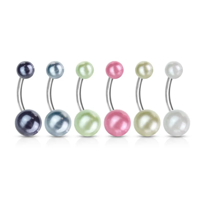 Piercing nombril Boules Perles Acrylique