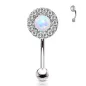 Piercing arcade acier opale blanche gemmes