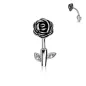 Piercing nombril acier chirurgical tige rose