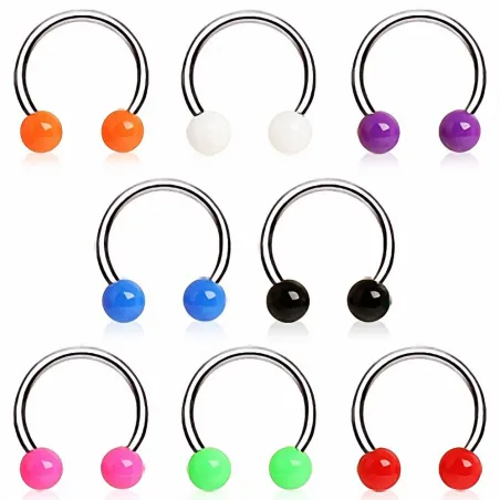 Piercing circulaire boules acrylique solide