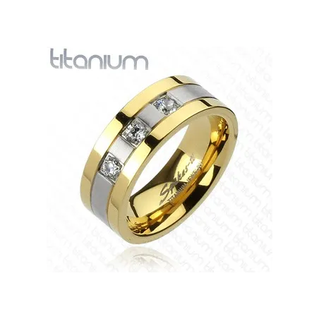 Bague Titane Solide 2 Tons Gemmes - Bague homme et femme en titane