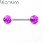 Piercing Langue Barbell Titane G23 Boules Marbrées