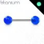 Piercing Langue Barbell Titane G23 Glow in the Dark