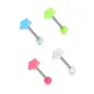 Lot de 4 piercing langue étoiles glow in the dark