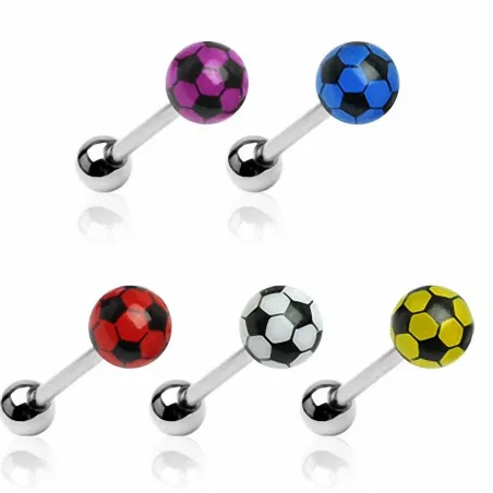 Piercing langue ballon de foot