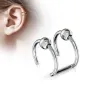 Faux Piercing Oreille Cartilage acier Billes