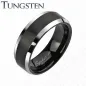 Bague Tungstène Noire Brossé