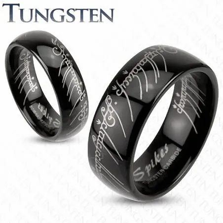 Bague Tungstène "Lord of the Ring" Noire