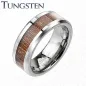 Bague tungstène homme avec bois