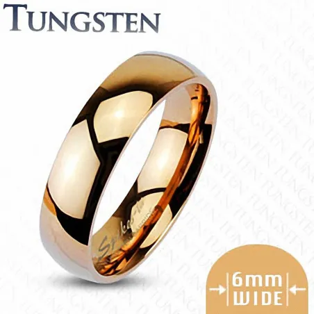 Bague "Mariage" traditionnelle en Tungstène Or Rosé - Bague homme et femme en tungstene