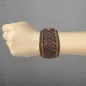 Bracelet homme en cuir marron noué de croix