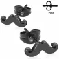 Paire Boucles d'oreille noir moustache