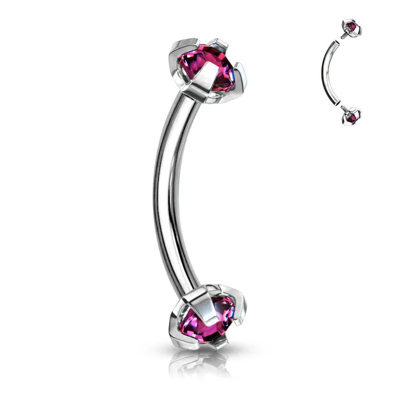 Piercing arcade Strass Acier Chirurgical