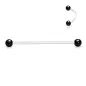 Piercing oreille Barbell Surface Bioplast Boules Titane