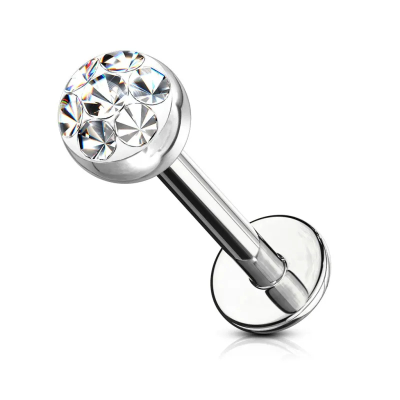 Piercing oreille Labret Monroe Crystal Autrichien