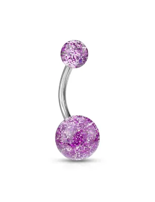 Piercing nombril Acier Boules Ultra Glitter