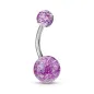 Piercing nombril Acier Boules Ultra Glitter