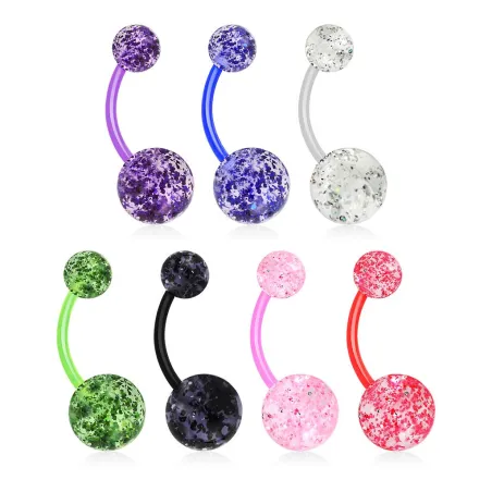 Piercing nombril BioFlex Boules Ultra Glitter